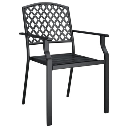 5 Piece Garden Dining Set Anthracite Steel 100 cm table length
