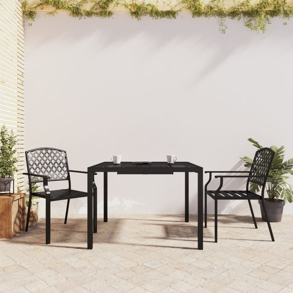 vidaXL 5 Piece Garden Dining Set Anthracite Steel