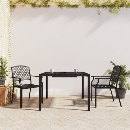 5 Piece Garden Dining Set Anthracite Steel 100 cm table length