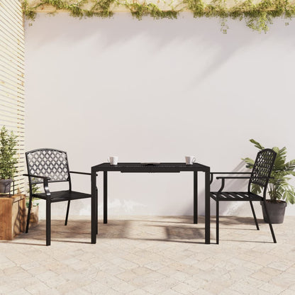 5 Piece Garden Dining Set Anthracite Steel 110 cm table length