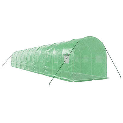 vidaXL Greenhouse with Steel Frame Green 28 m² 14x2x2 m 5