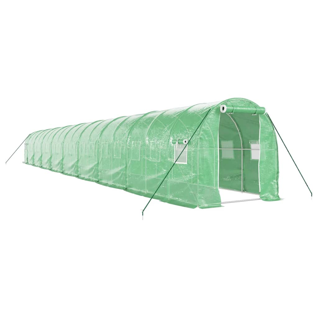 vidaXL Greenhouse with Steel Frame Green 36 m² 18x2x2 m 2