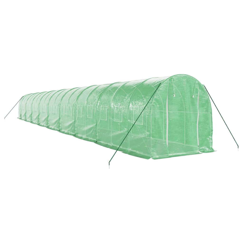 vidaXL Greenhouse with Steel Frame Green 36 m² 18x2x2 m 3