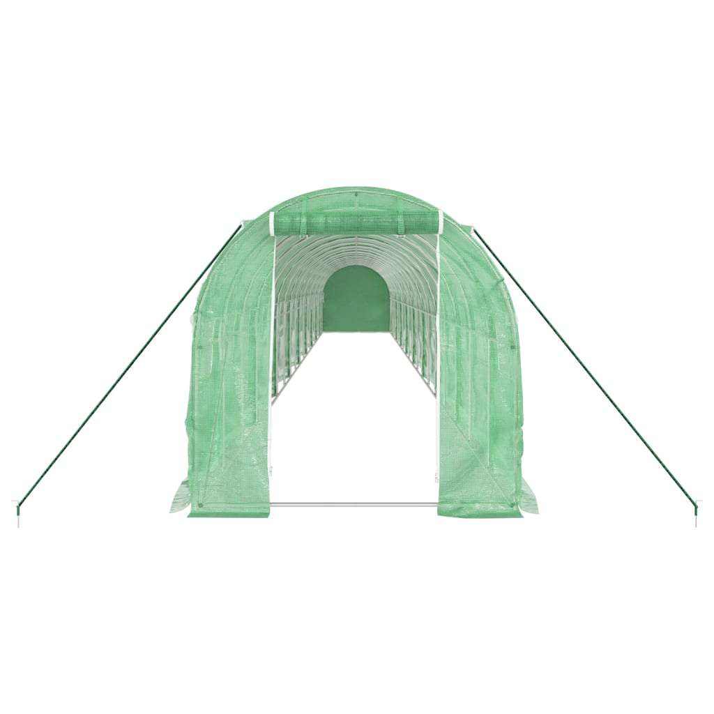 vidaXL Greenhouse with Steel Frame Green 36 m² 18x2x2 m 4
