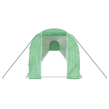 vidaXL Greenhouse with Steel Frame Green 36 m² 18x2x2 m 4