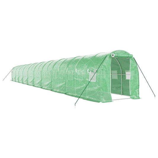 vidaXL Greenhouse with Steel Frame Green 40 m² 20x2x2 m 2