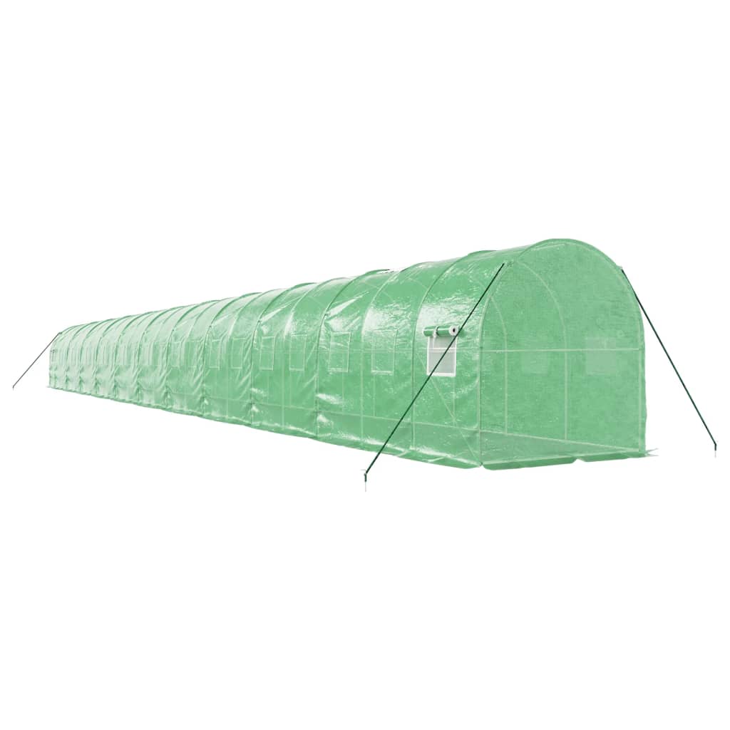 vidaXL Greenhouse with Steel Frame Green 44 m² 22x2x2 m 6