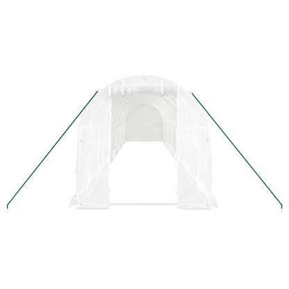vidaXL Greenhouse with Steel Frame White 24 m² 12x2x2 m 4