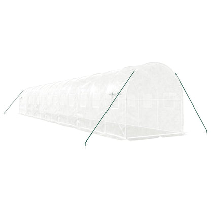 vidaXL Greenhouse with Steel Frame White 28 m² 14x2x2 m 6