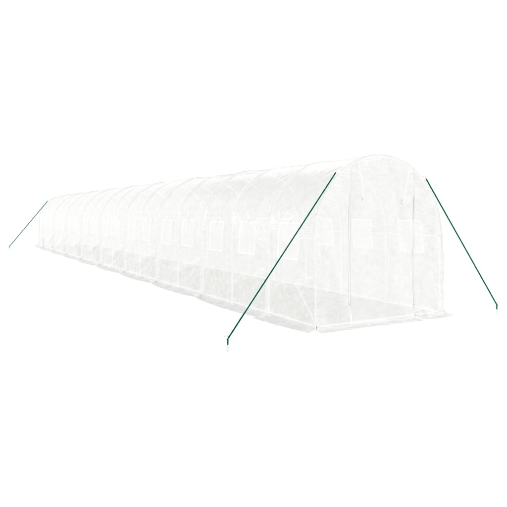 vidaXL Greenhouse with Steel Frame White 36 m² 18x2x2 m 3