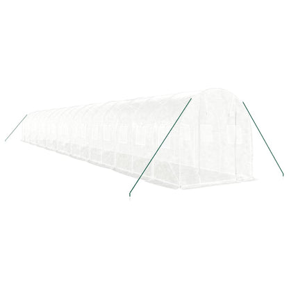vidaXL Greenhouse with Steel Frame White 36 m² 18x2x2 m 3