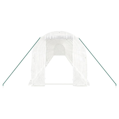vidaXL Greenhouse with Steel Frame White 36 m² 18x2x2 m 4
