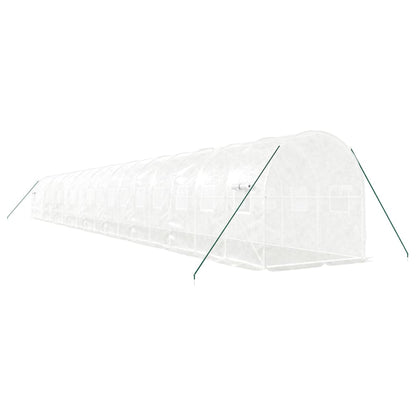 vidaXL Greenhouse with Steel Frame White 36 m² 18x2x2 m 6