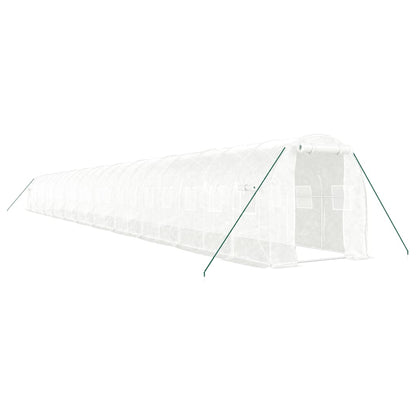 vidaXL Greenhouse with Steel Frame White 44 m² 22x2x2 m 2