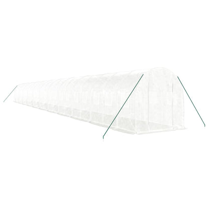vidaXL Greenhouse with Steel Frame White 44 m² 22x2x2 m 3