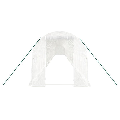 vidaXL Greenhouse with Steel Frame White 44 m² 22x2x2 m 4