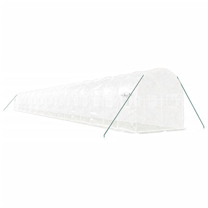 vidaXL Greenhouse with Steel Frame White 44 m² 22x2x2 m 6