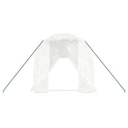 vidaXL Greenhouse with Steel Frame White 48m² 24x2x2 m 4