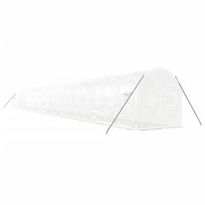 vidaXL Greenhouse with Steel Frame White 48m² 24x2x2 m 6