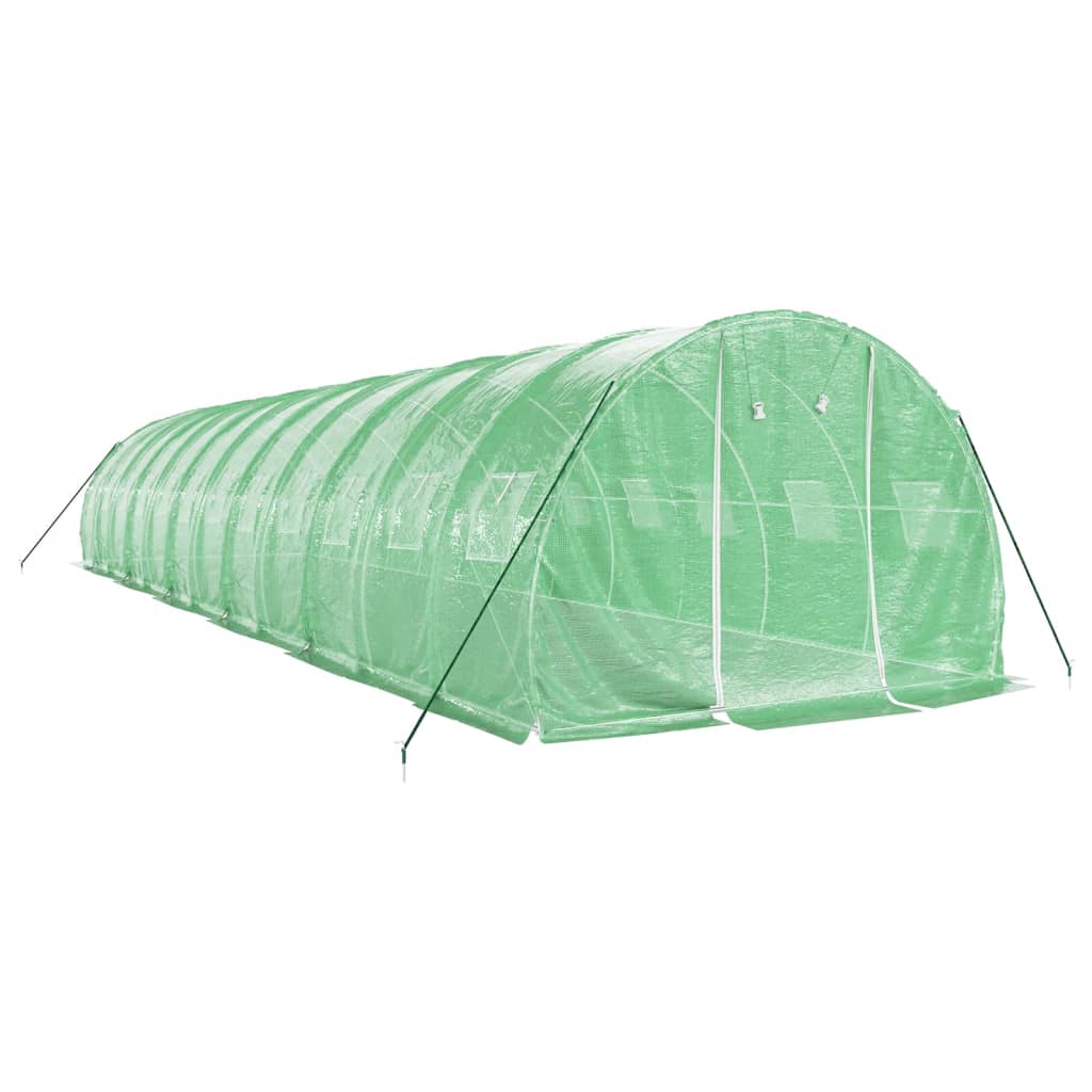 vidaXL Greenhouse with Steel Frame Green 36 m² 12x3x2 m 3
