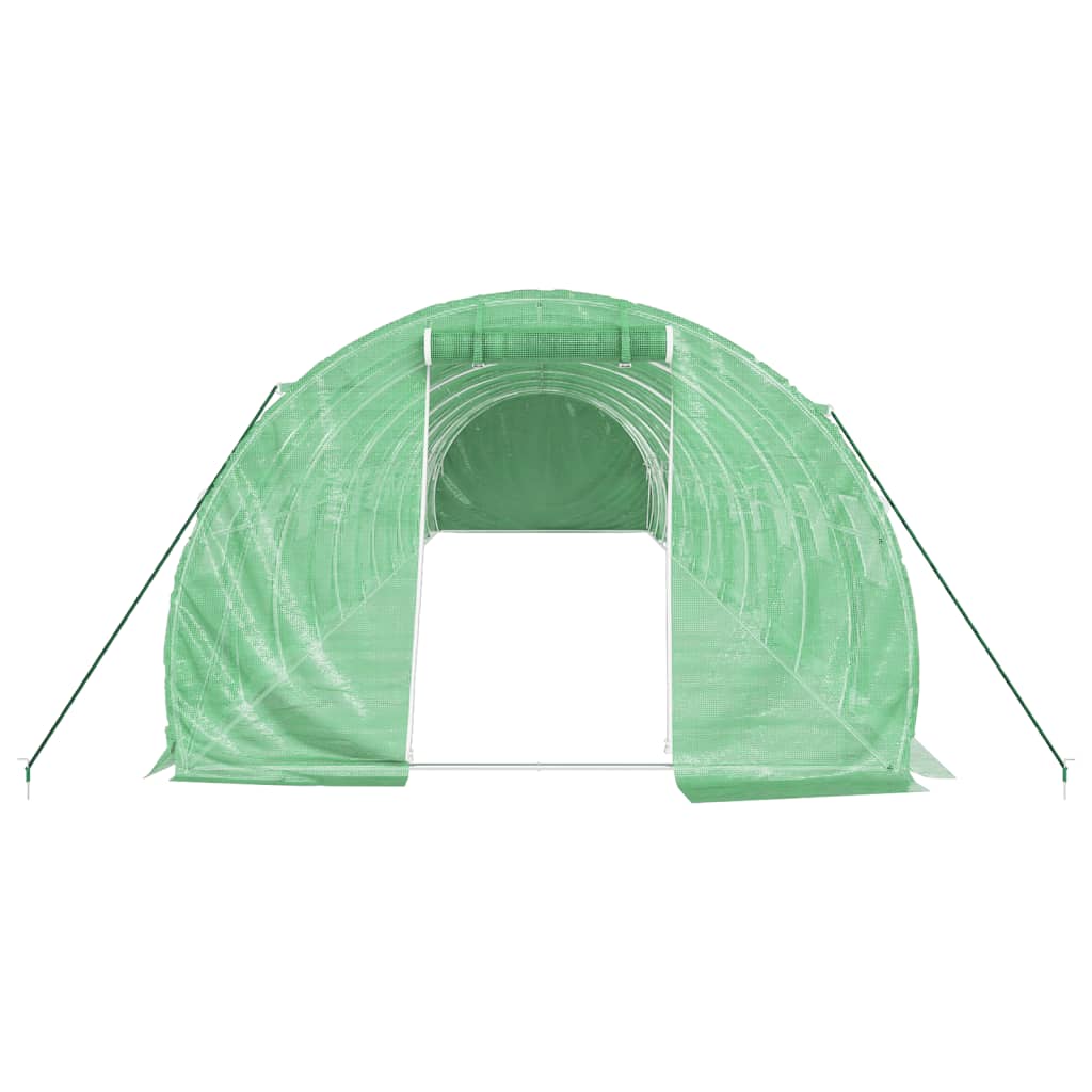 vidaXL Greenhouse with Steel Frame Green 36 m² 12x3x2 m 4