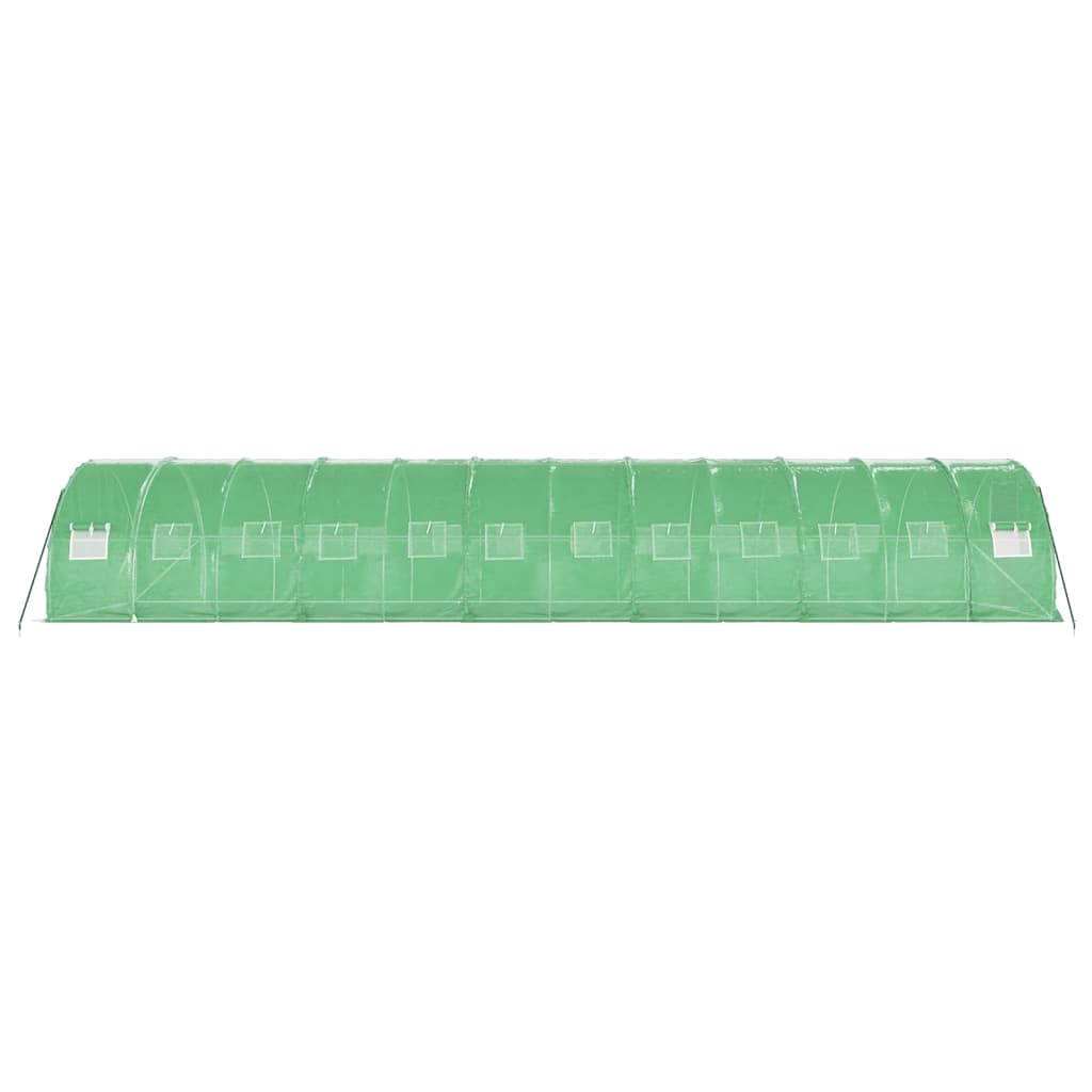 vidaXL Greenhouse with Steel Frame Green 36 m² 12x3x2 m 5