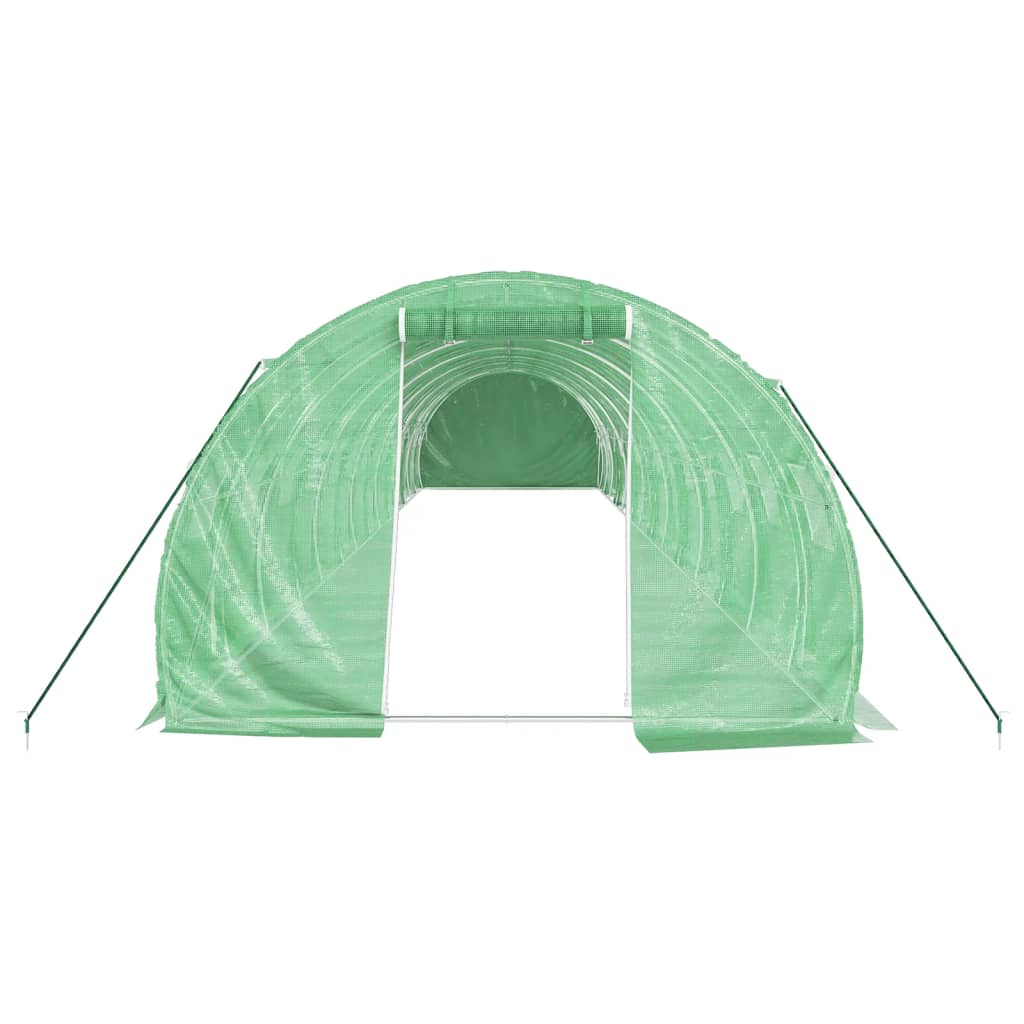 vidaXL Greenhouse with Steel Frame Green 42 m² 14x3x2 m 4