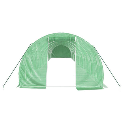 vidaXL Greenhouse with Steel Frame Green 48 m² 16x3x2 m 4