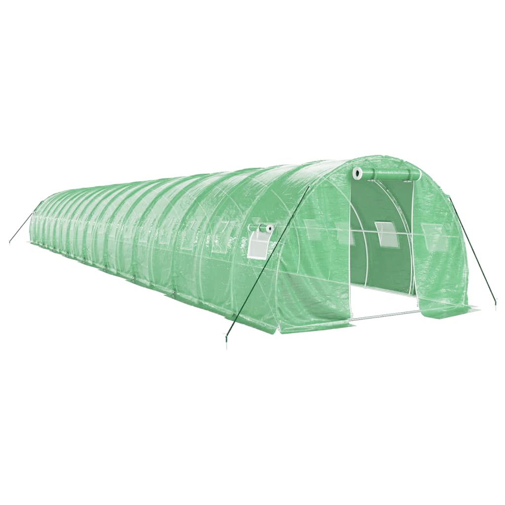 vidaXL Greenhouse with Steel Frame Green 54 m² 18x3x2 m 2