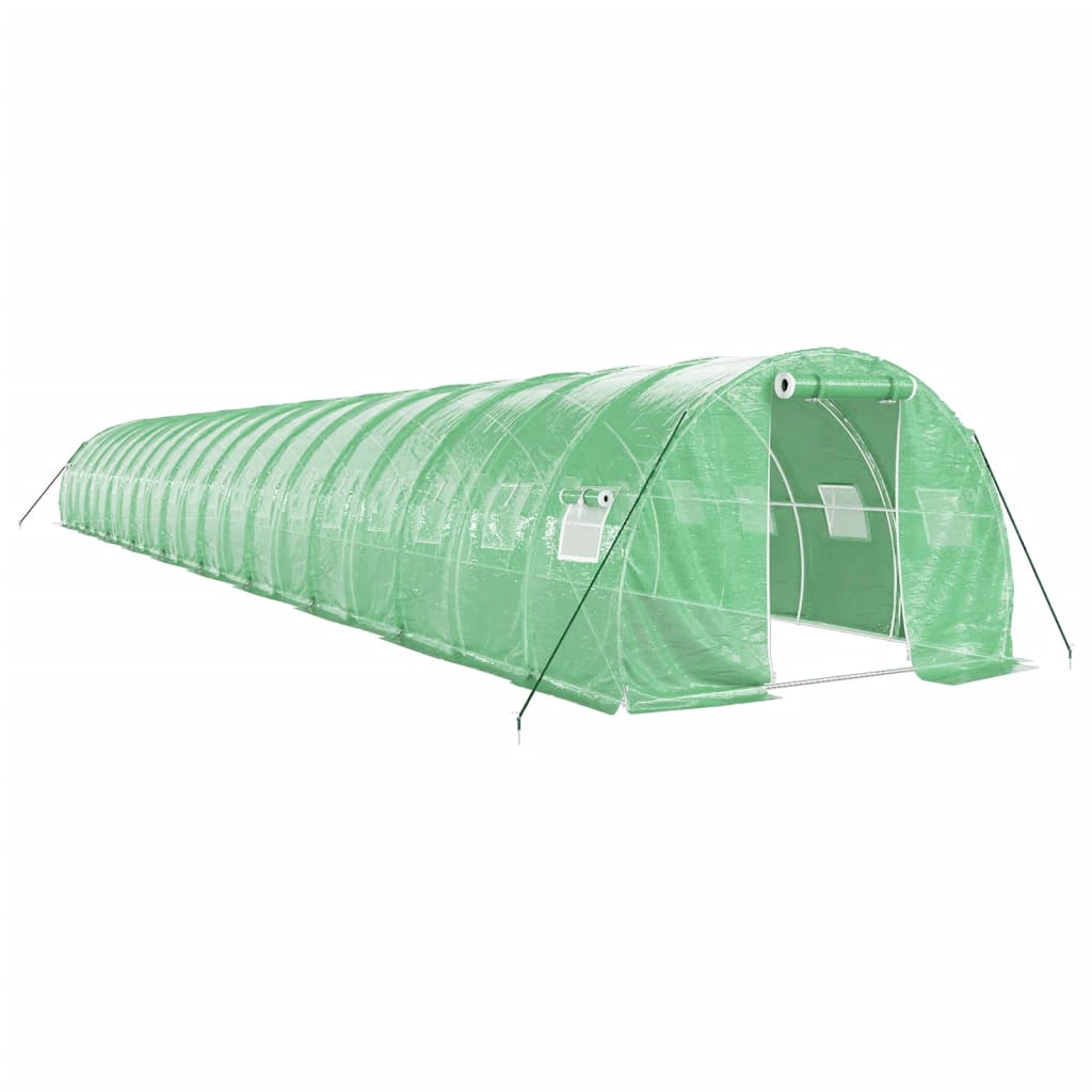 vidaXL Greenhouse with Steel Frame Green 60 m² 20x3x2 m 2