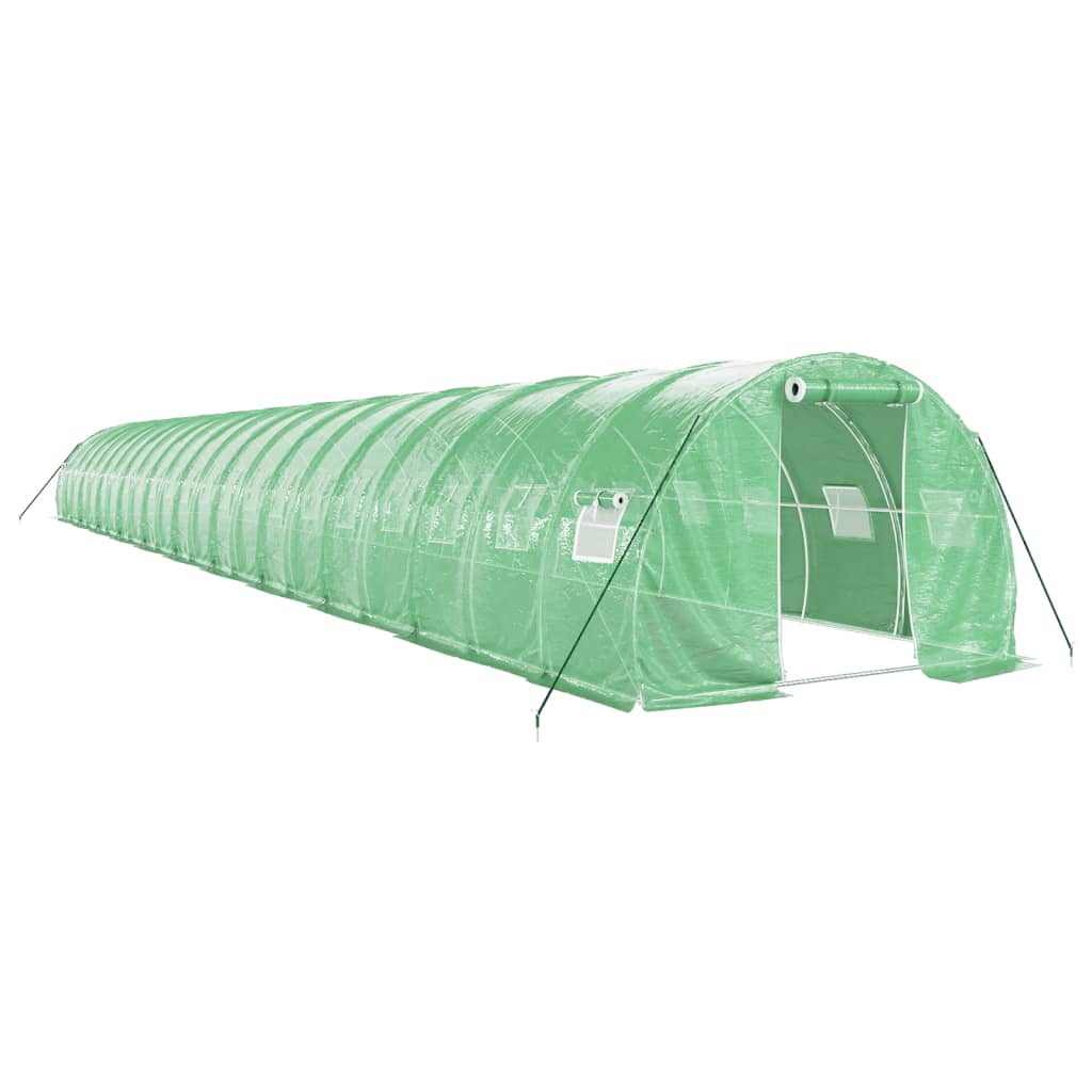 vidaXL Greenhouse with Steel Frame Green 66 m² 22x3x2 m 2