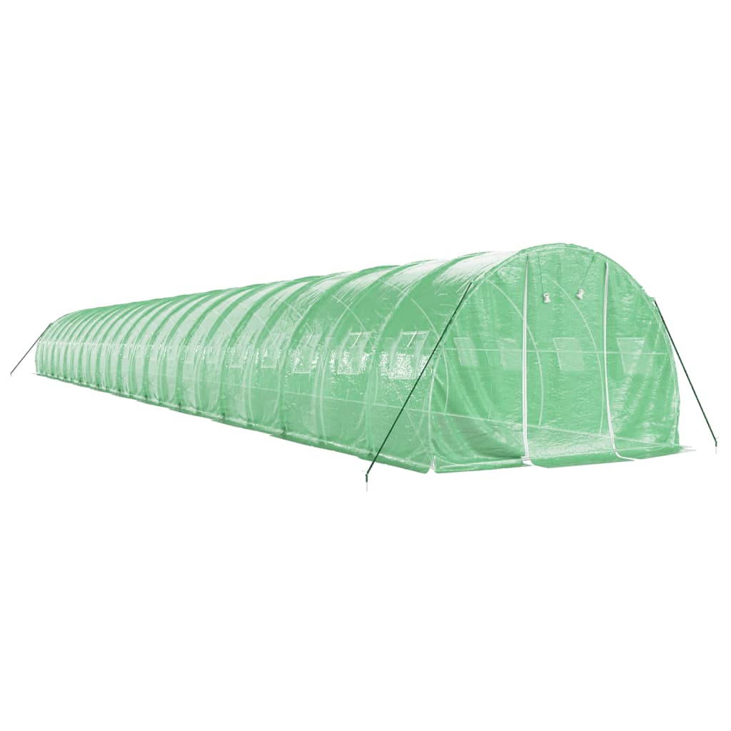 vidaXL Greenhouse with Steel Frame Green 66 m² 22x3x2 m 3