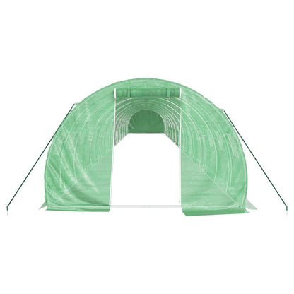 vidaXL Greenhouse with Steel Frame Green 66 m² 22x3x2 m 4