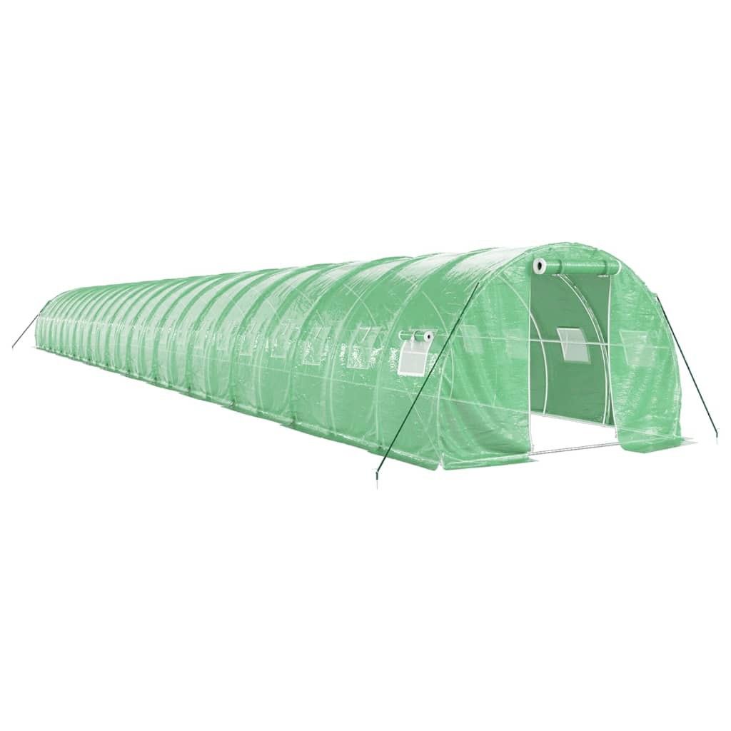 vidaXL Greenhouse with Steel Frame Green 72 m² 24x3x2 m 2