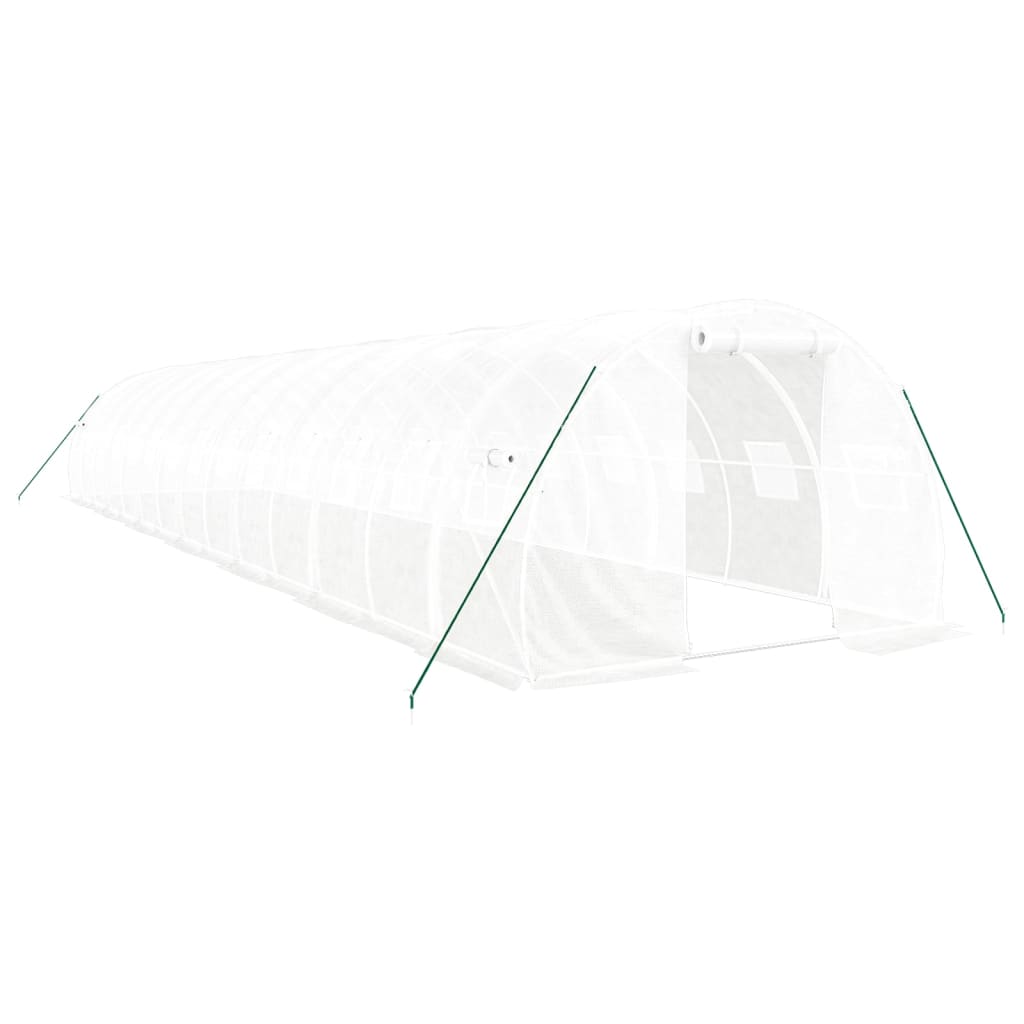 vidaXL Greenhouse with Steel Frame White 42 m² 14x3x2 m 2