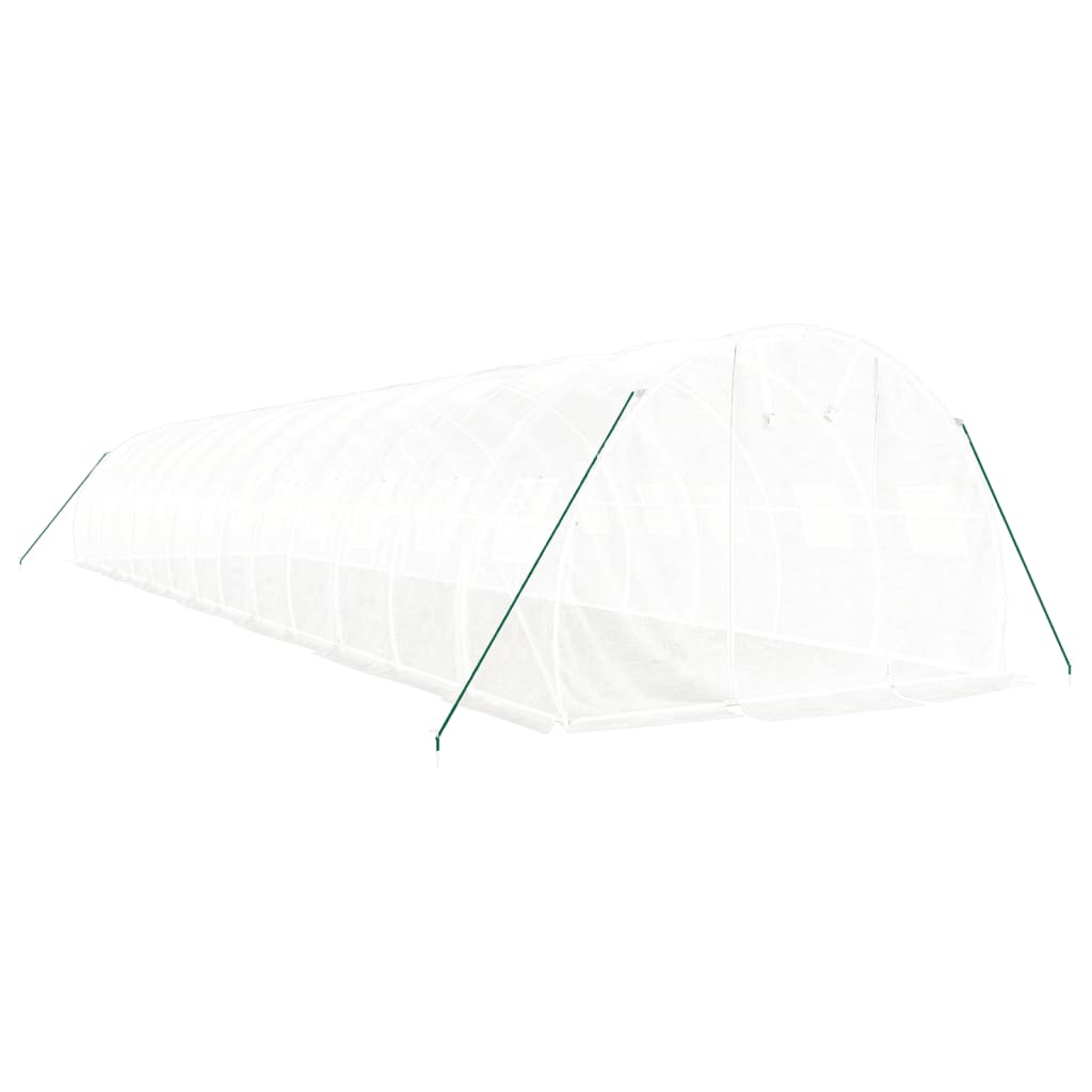 vidaXL Greenhouse with Steel Frame White 42 m² 14x3x2 m 3