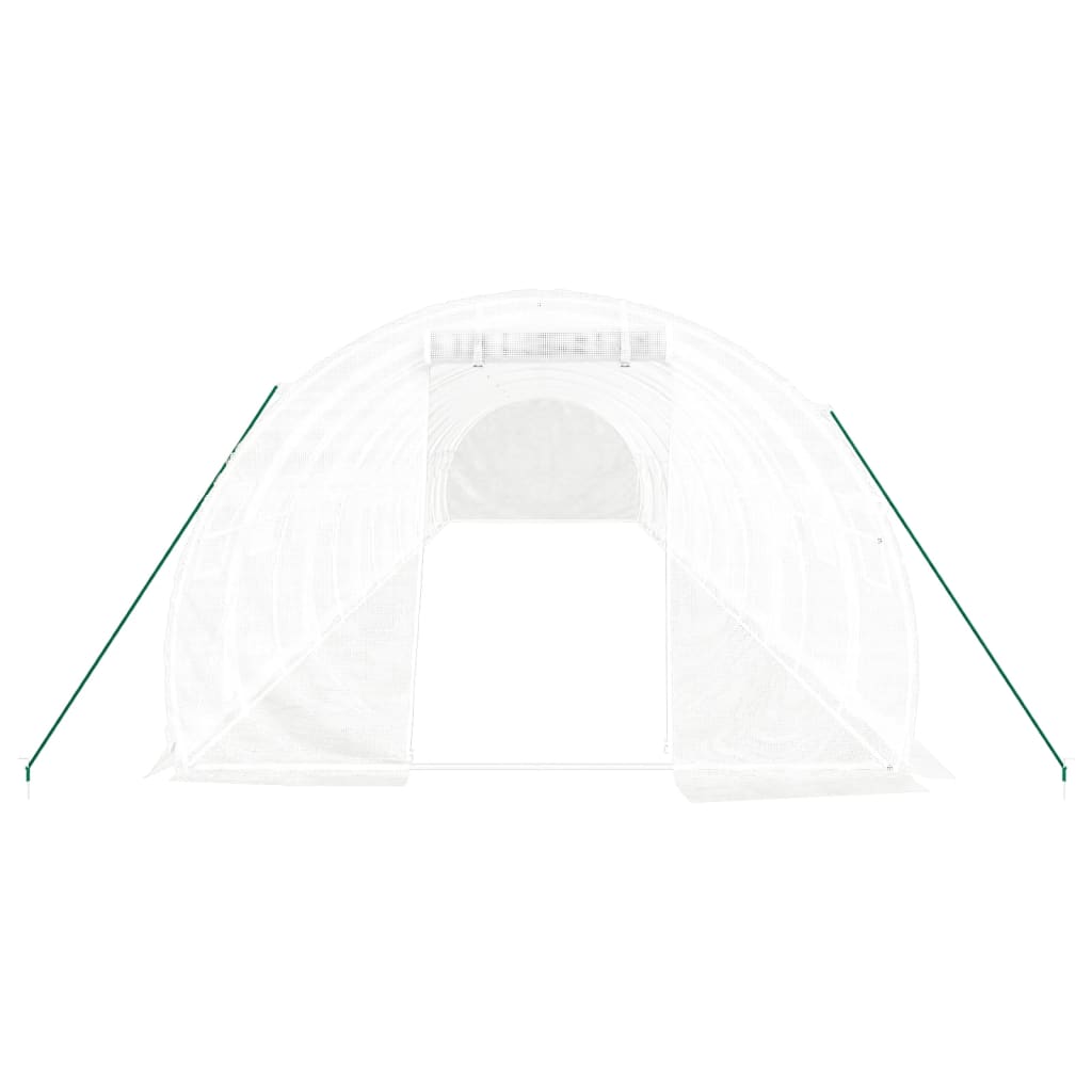 vidaXL Greenhouse with Steel Frame White 42 m² 14x3x2 m 4