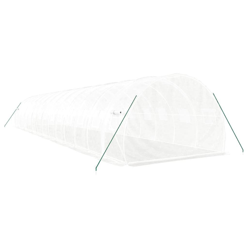 vidaXL Greenhouse with Steel Frame White 42 m² 14x3x2 m 5