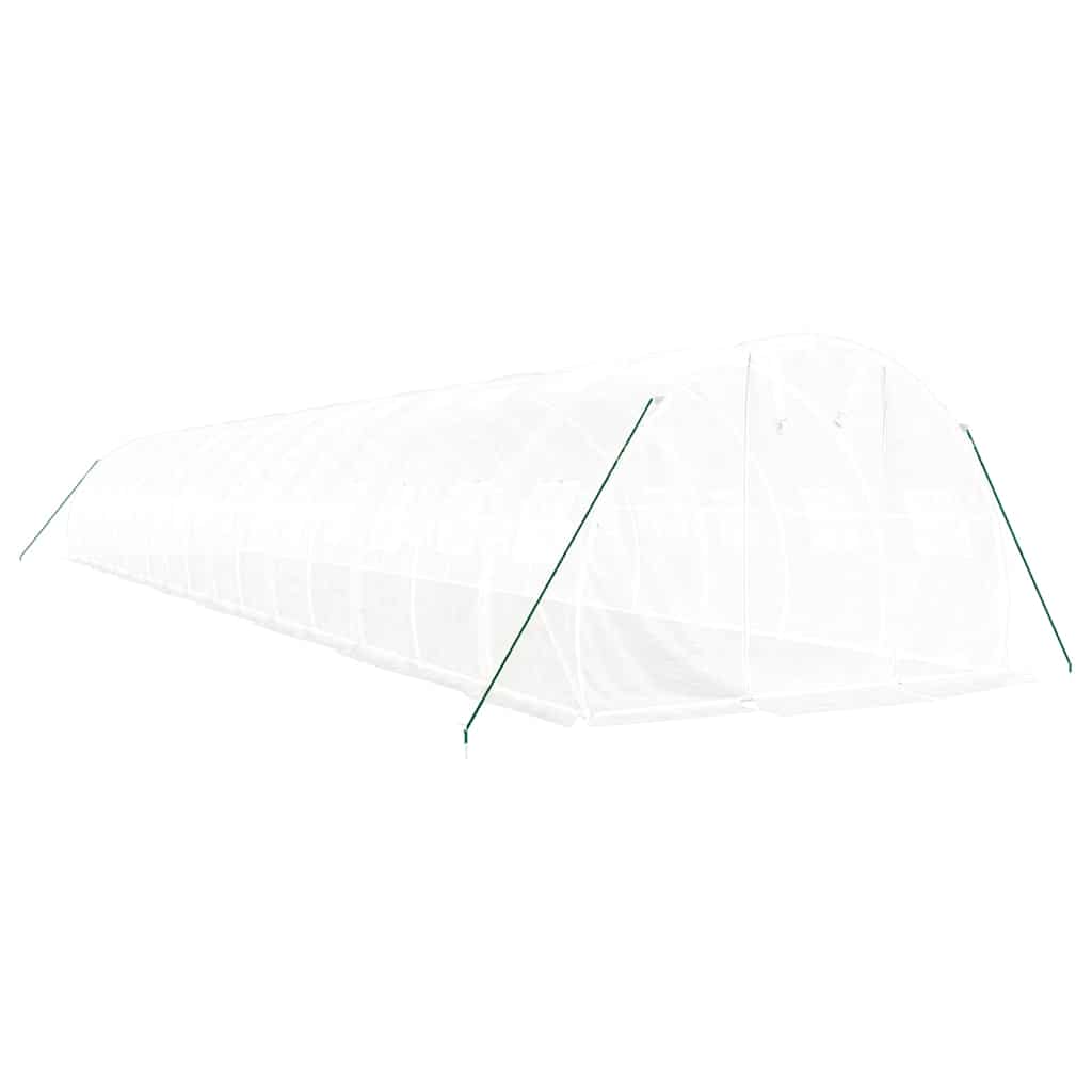 vidaXL Greenhouse with Steel Frame White 48 m² 16x3x2 m 3