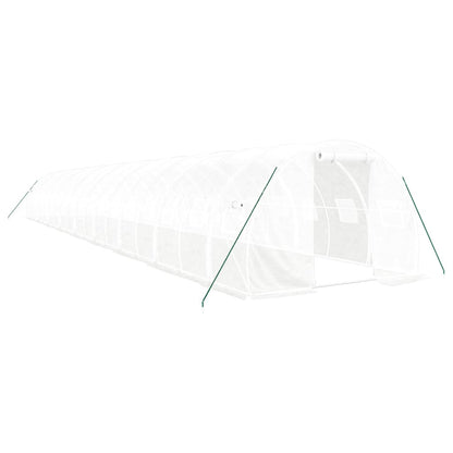 vidaXL Greenhouse with Steel Frame White 54 m² 18x3x2 m 2