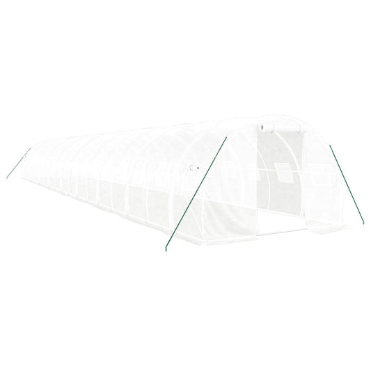 vidaXL Greenhouse with Steel Frame White 54 m² 18x3x2 m 2