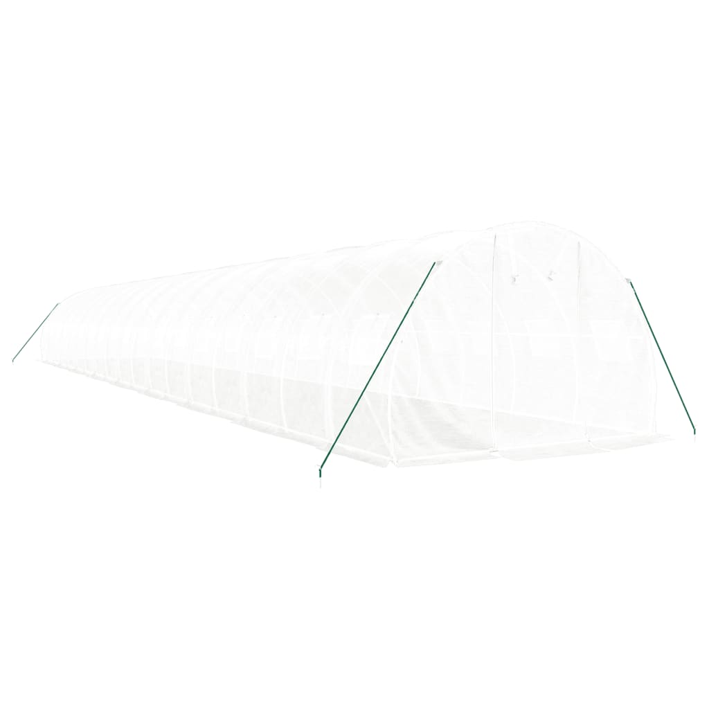 vidaXL Greenhouse with Steel Frame White 54 m² 18x3x2 m 3