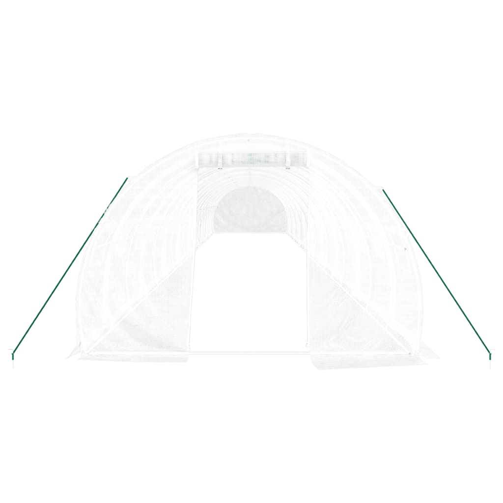 vidaXL Greenhouse with Steel Frame White 54 m² 18x3x2 m 4