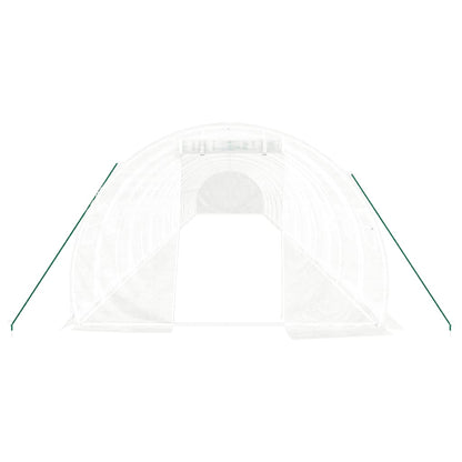 vidaXL Greenhouse with Steel Frame White 54 m² 18x3x2 m 4