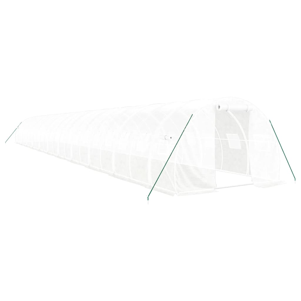 vidaXL Greenhouse with Steel Frame White 66 m² 22x3x2 m 2
