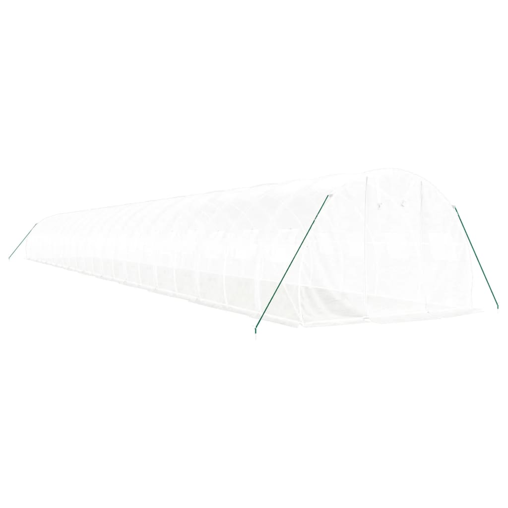 vidaXL Greenhouse with Steel Frame White 66 m² 22x3x2 m 3