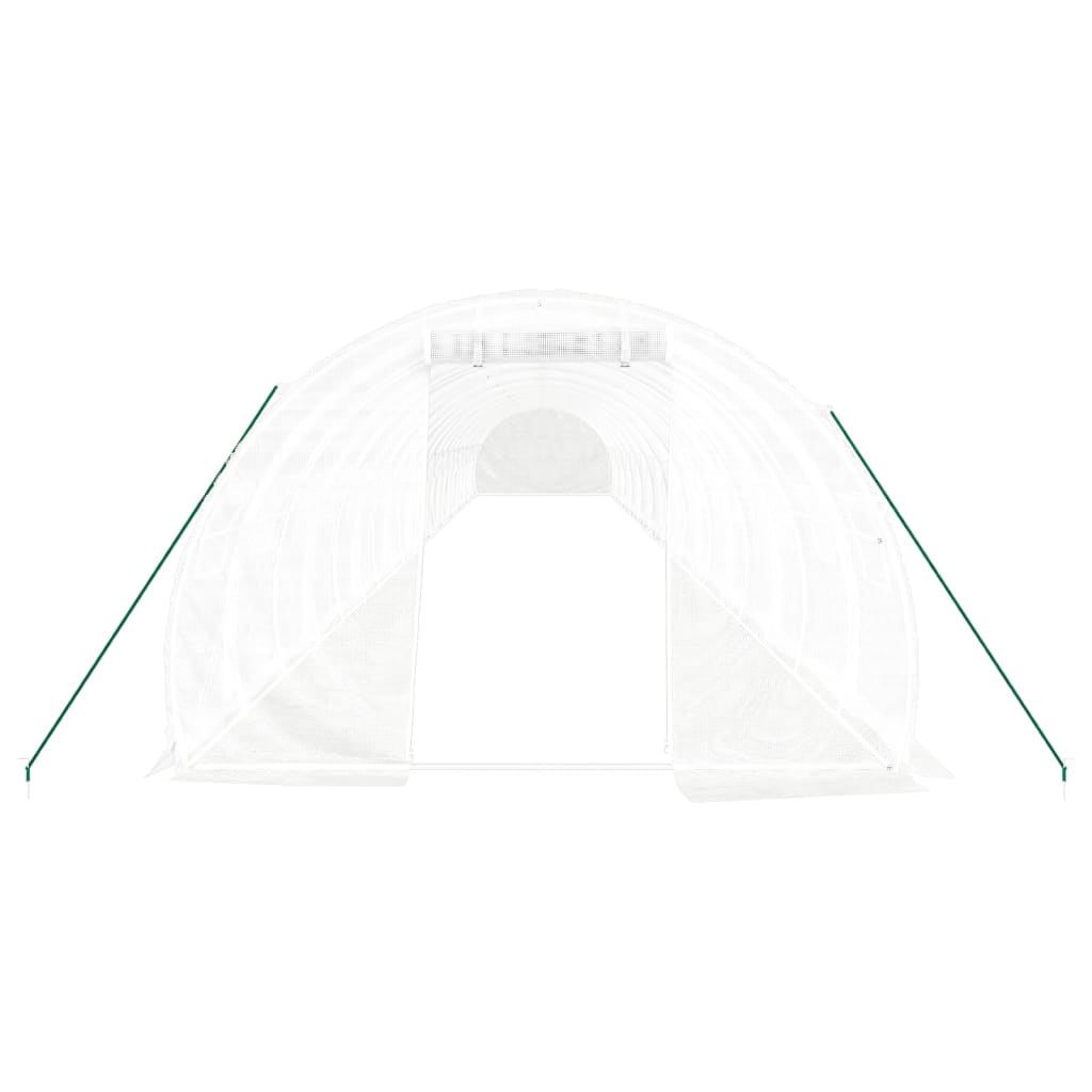 vidaXL Greenhouse with Steel Frame White 66 m² 22x3x2 m 4