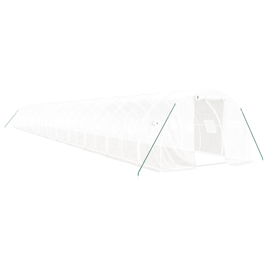 vidaXL Greenhouse with Steel Frame White 72 m² 24x3x2 m 2