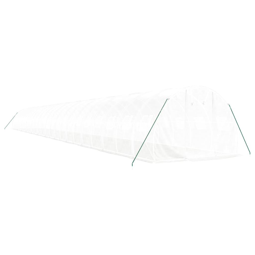 vidaXL Greenhouse with Steel Frame White 72 m² 24x3x2 m 3