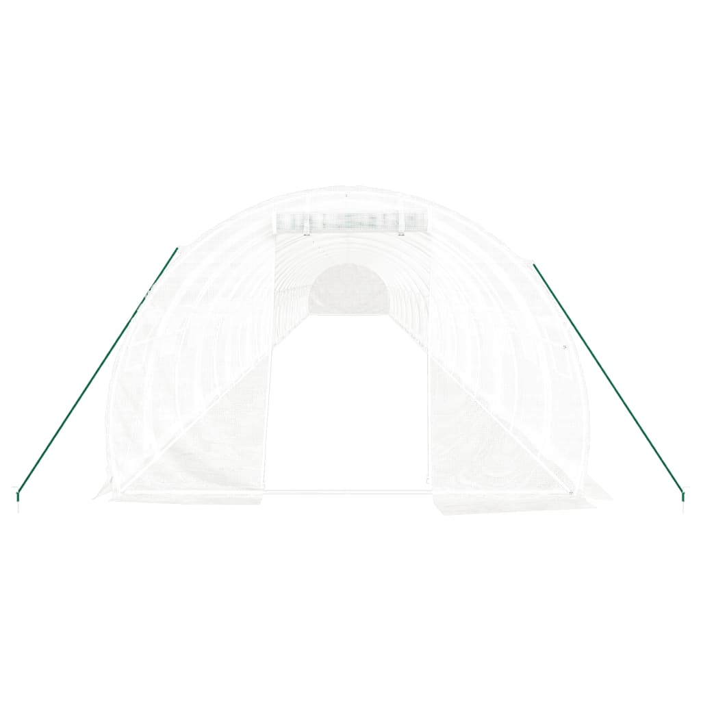 vidaXL Greenhouse with Steel Frame White 72 m² 24x3x2 m 4